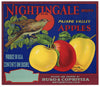Nightingale Brand Vintage Watsonville Apple Crate Label