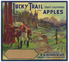 Lucky Trail Brand Vintage Watsonville Apple Crate Label b
