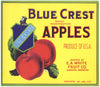 Blue Crest Brand Vintage Clarkston Washington Apple Crate Label