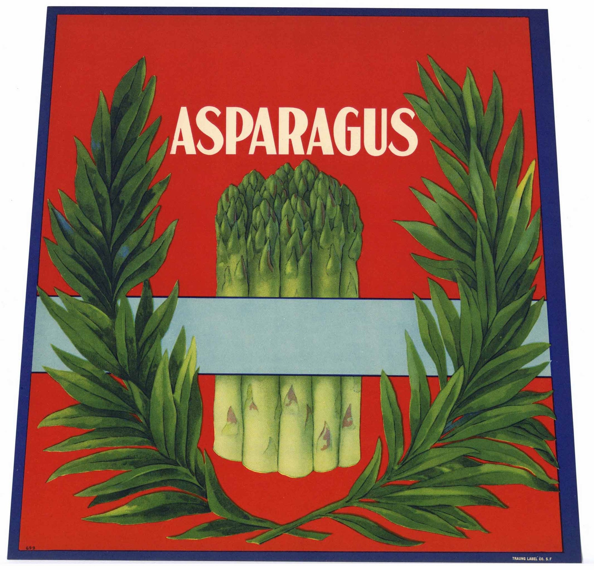 Asparagus Stock #699 Vintage Vegetable Crate Label