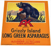 AK Brand Vintage Suisun Asparagus Crate Label