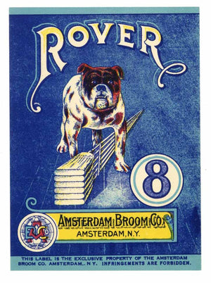 Rover Brand Vintage Amsterdam New York Broom Label