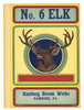 No. 6 Elk Brand Vintage Hamburg Pennsylvania Broom Label