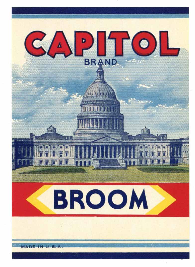 Capitol Brand Vintage Broom Label