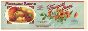 Marigold Brand Vintage Fruit Can Label, Mixed Fruit