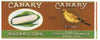 Canary Brand Vintage Ohio Corn Can Label