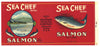 Sea Chef Brand Vintage Moclips Washington Salmon Can Label