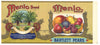Menlo Brand Vintage Can Label, Mixed Fruit Vignette