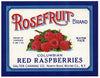 Rosefruit Brand Vintage New York Raspberry Can Label