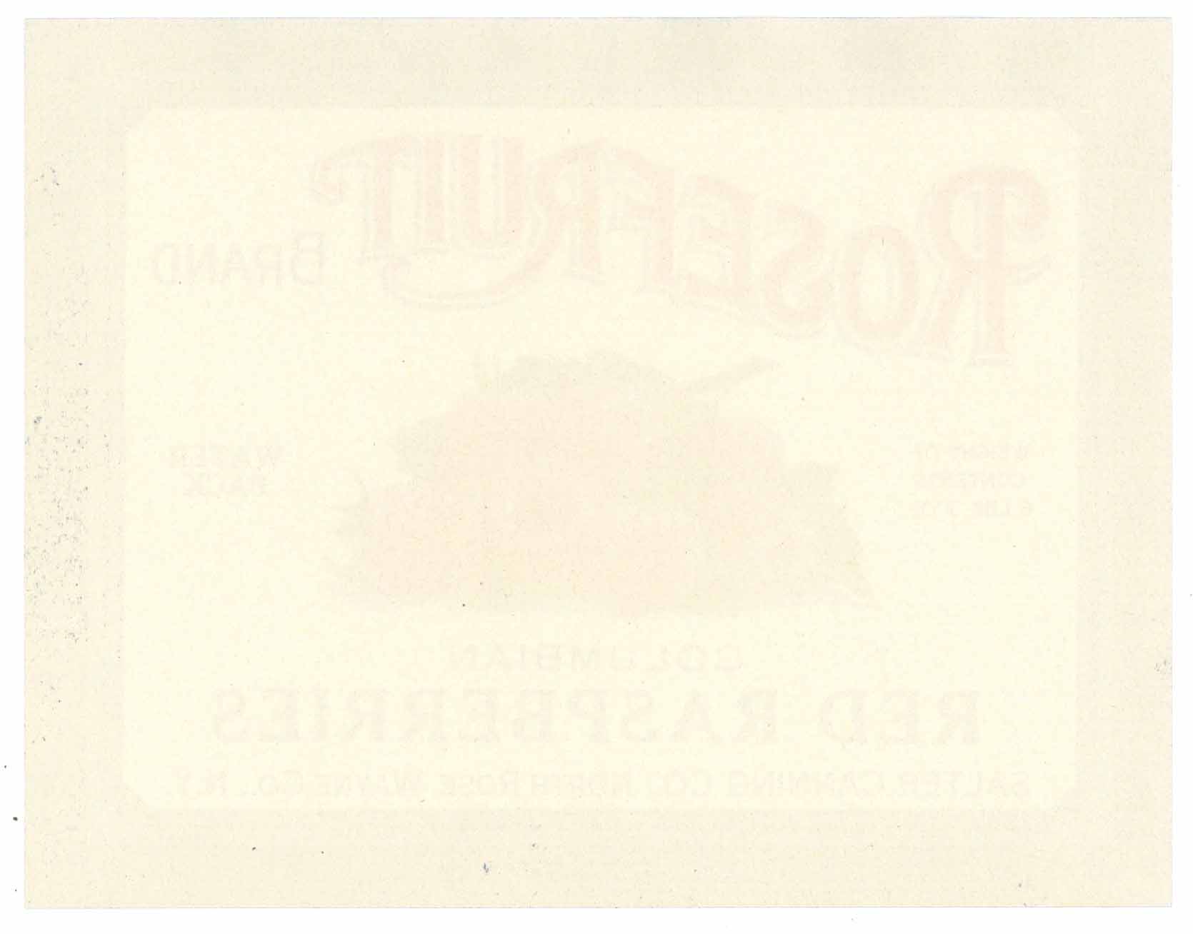 Rosefruit Brand Vintage New York Raspberry Can Label – thelabelman