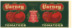 Varney Brand Vintage Roy Utah Tomato Can Label