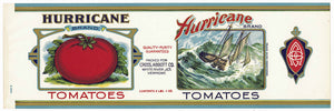 Hurricane Brand Vintage Vermont Tomato Can Label