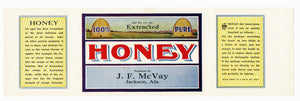 Honey Brand Vintage Jackson Alabama Can Label