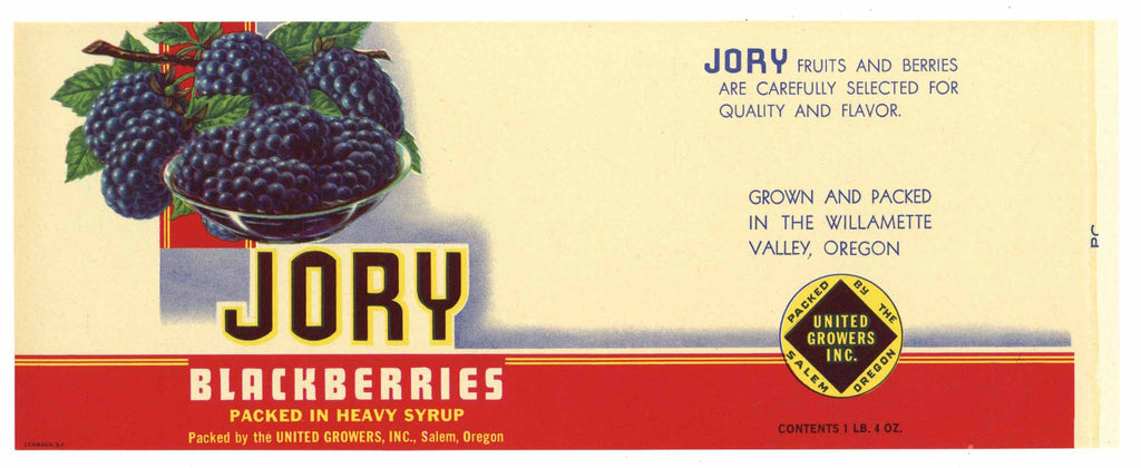 Oregon Berries Set of 5 Berry Can Labels – thelabelman