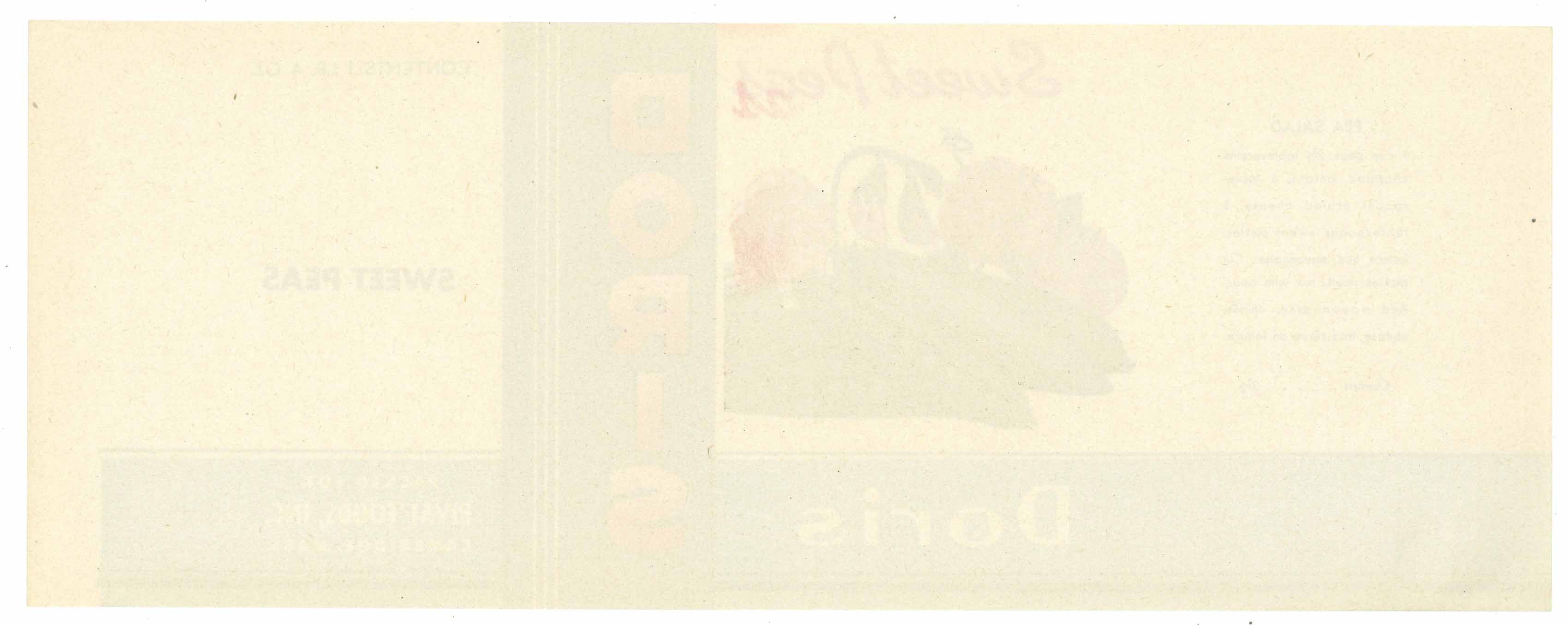 Doris Brand Vintage Sweet Peas Can Label – thelabelman
