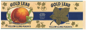 Gold Leaf Brand Vintage Cling Peach Can Label