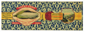 Forestville Brand Vintage New York Corn Can Label