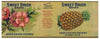 Sweet Brier Brand Vintage Pineapple Can Label