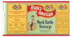 Frano-American Brand Vintage Camden New Jersey Mock Turtle Soup Can Label
