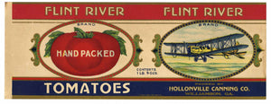 Flint River Brand Vintage Williamson Georgia Can Label