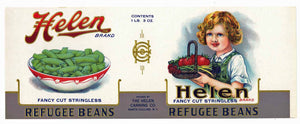 Helen Brand Vintage New York Beans Can Label