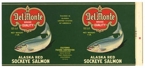 Del Monte  Brand Vintage Salmon Can Label, n