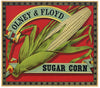 Olney & Floyd Brand Vintage Sugar Corn Case End Can Label