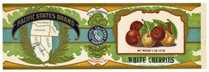 Pacific States Brand Vintage Cherry Can Label