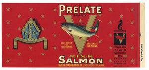 Prelate Brand Vintage Salmon Can Label