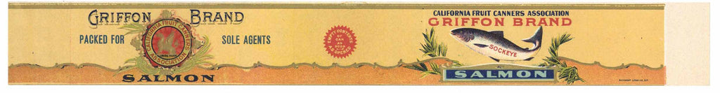 Griffon Brand Vintage Salmon Can Label