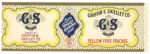 G & S Brand Vintage Griffin & Skelley Co Can Label