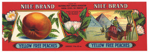 Nile Brand Vintage Peach Can Label