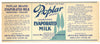 Poplar Brand Vintage Cleveland Ohio Evaporated Milk Can Label