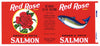 Red Rose Brand Vintage Vancouver Canada Salmon Can Label