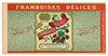Framboises Delices Brand Vintage French Candy Can Label