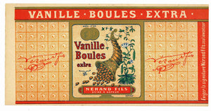Vanille Boules Extra Brand Vintage French Candy Can Label