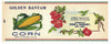 Golden Bantam Brand Vintage Maine Corn Can Label