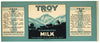 Troy Brand Vintage Cleveland, Ohio Milk Can Label,