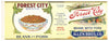 Forest City Brand Vintage Omaha Nebraska Beans With Pork Can Label