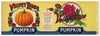 Velvet Rose Brand Vintage Iowa Pumpkin Can Label, L