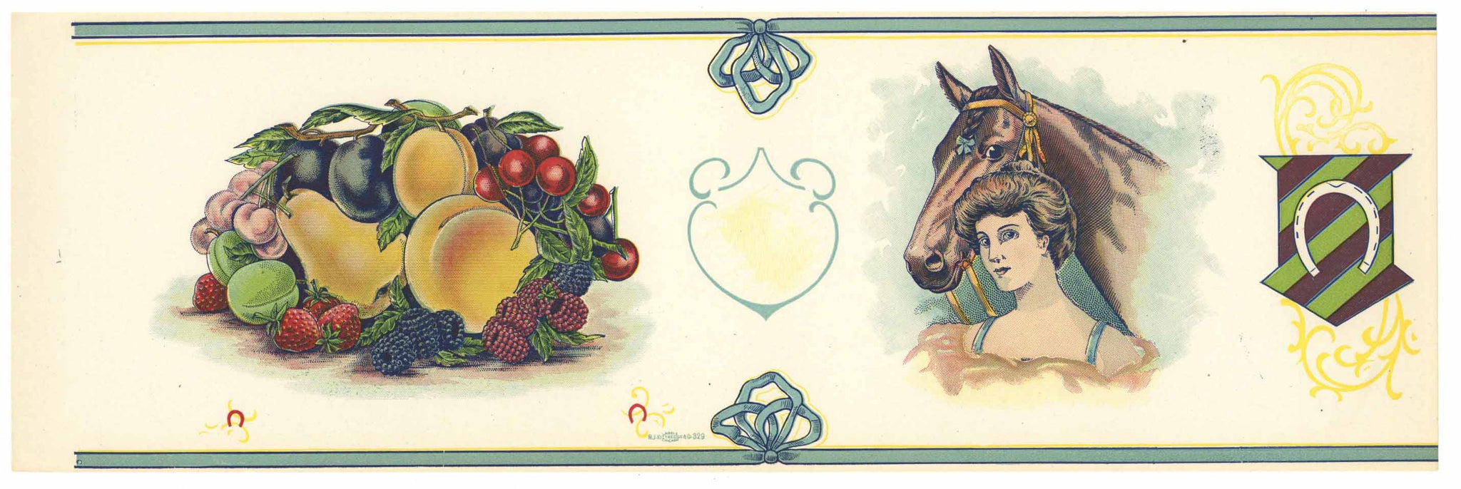 Stock, Girl With Horse, Vintage Fruit Can Label