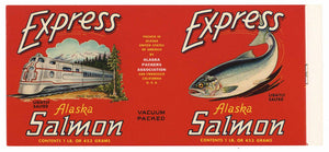 Express Brand Vintage Salmon Can Label n