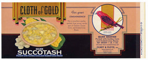 Cloth of Gold Brand Vintage New York Succotash Can Label