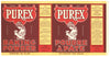 Purex Brand Vintage Canadian Baking Powder Can Label