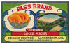 Pass Brand Vintage Lankershim Sliced Peach Can Label, U S Route 101