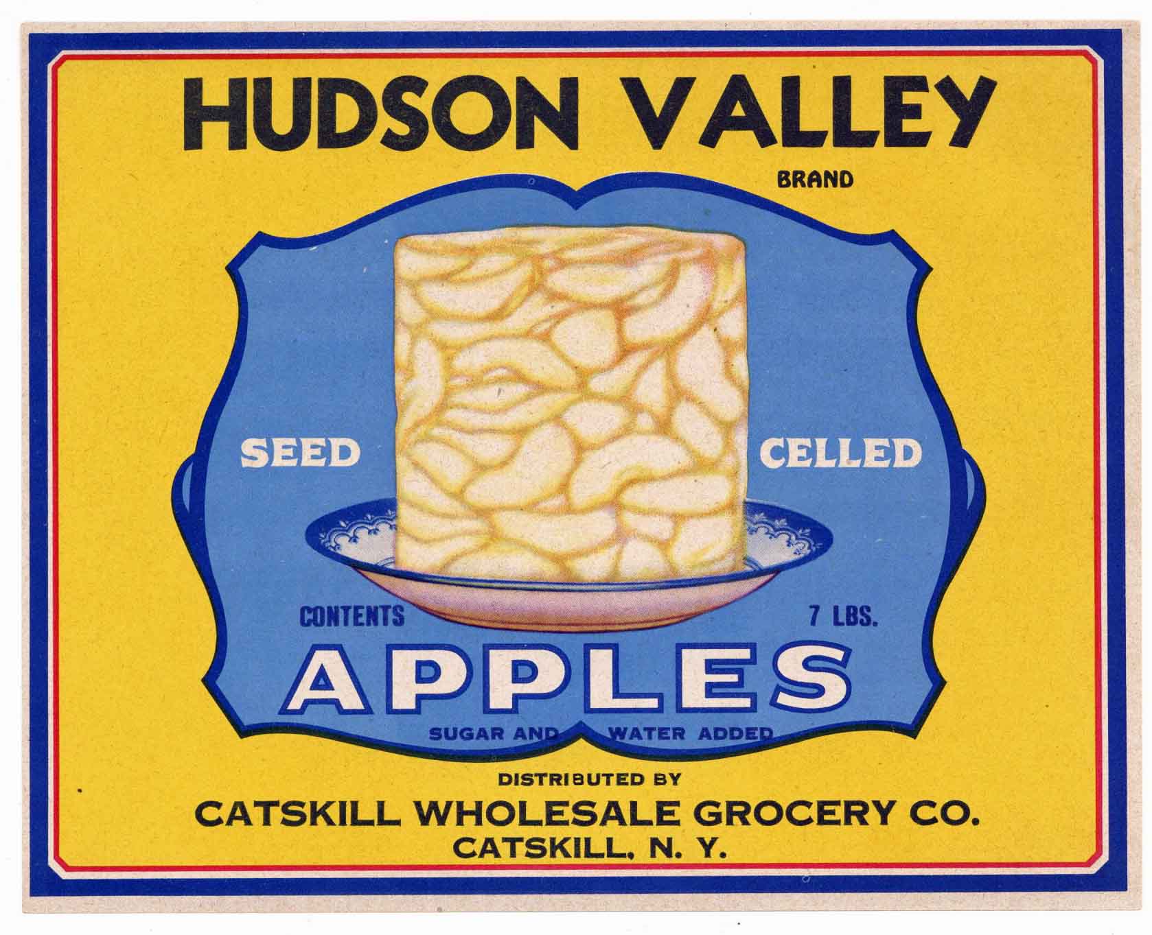 Hudson Valley Brand Vintage Catskill New York Can Label