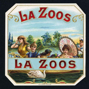 La Zoos Brand Outer Cigar Box Label