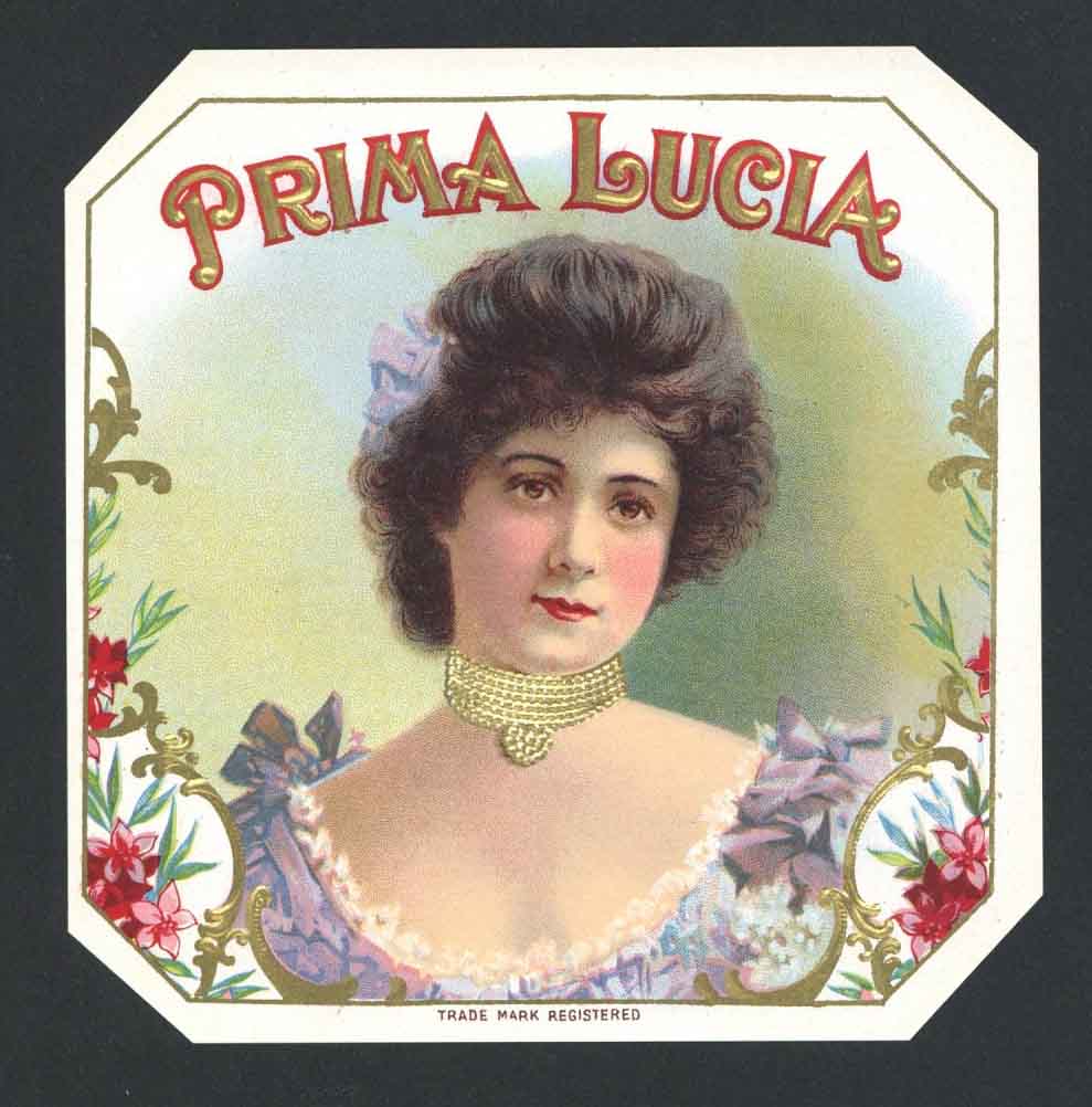 Prima Lucia Brand Outer Cigar Box Label