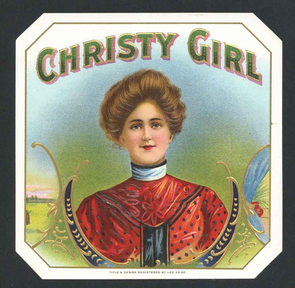 Christy Girl Brand Outer Cigar Box Label