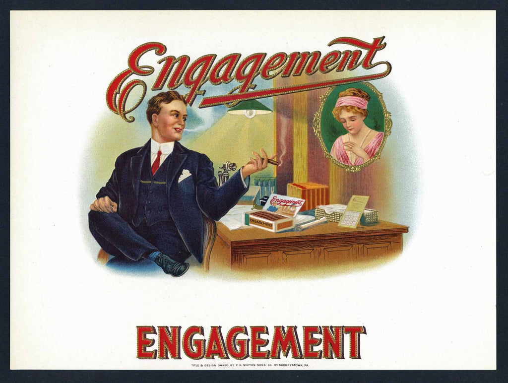 Engagement Brand Inner Cigar Box Label